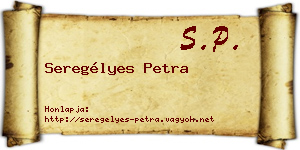 Seregélyes Petra névjegykártya